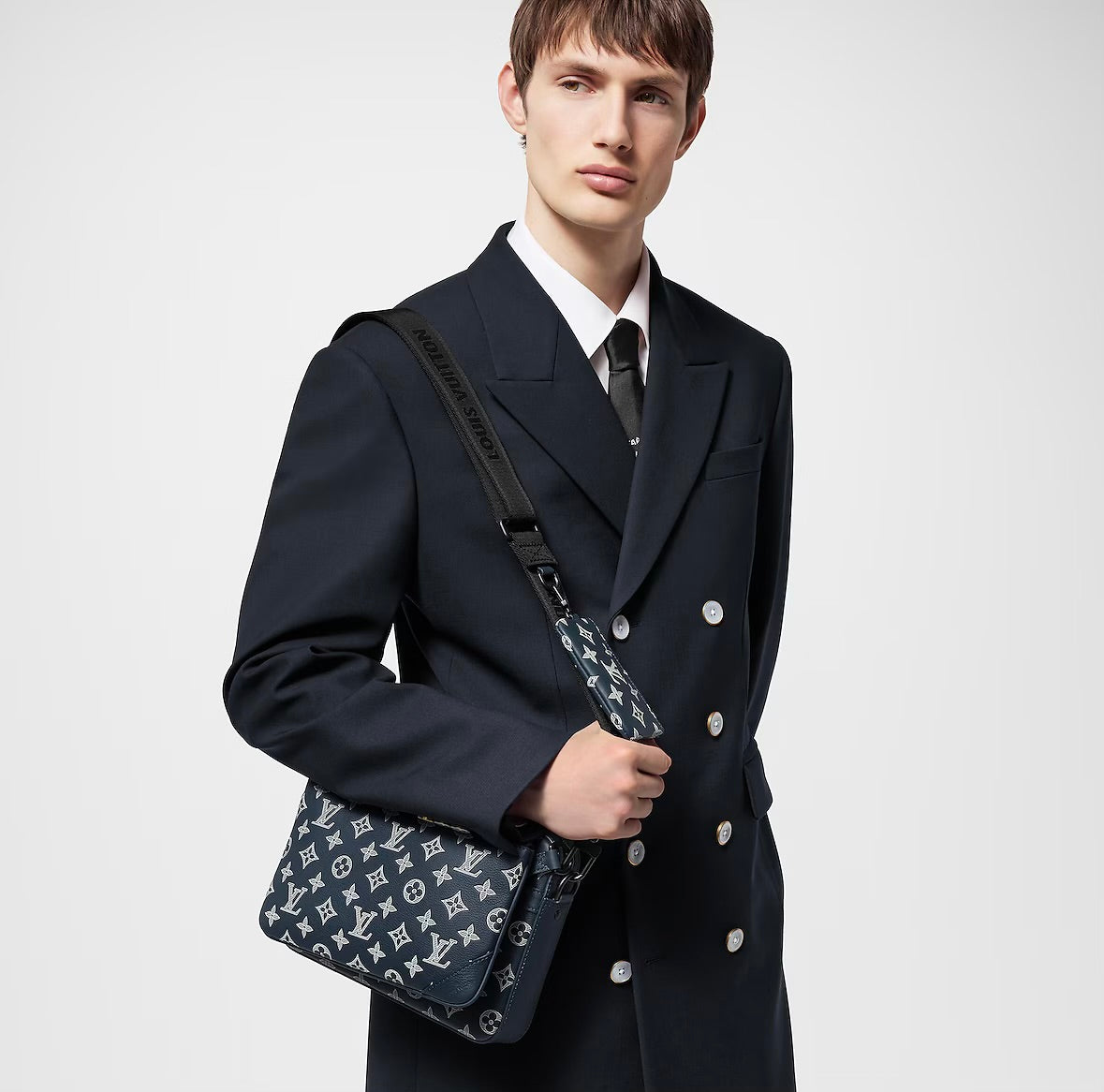 Louis Vuitton Trio Messenger Bag Monogram Shadow Black - High Quality