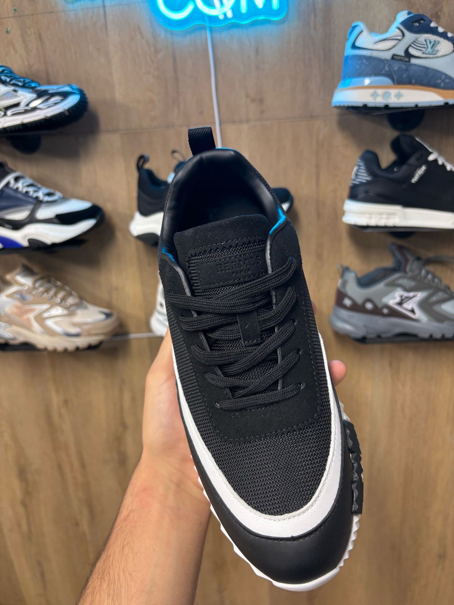 Hermes Bouncing Sneakers - Black & White