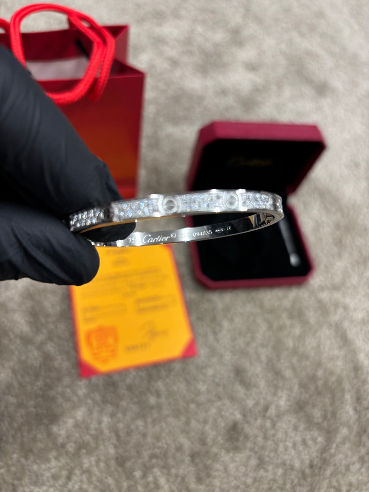 Cartier Love Bracelet Stijl met Zirkonia - 18K Silver Plated Staal