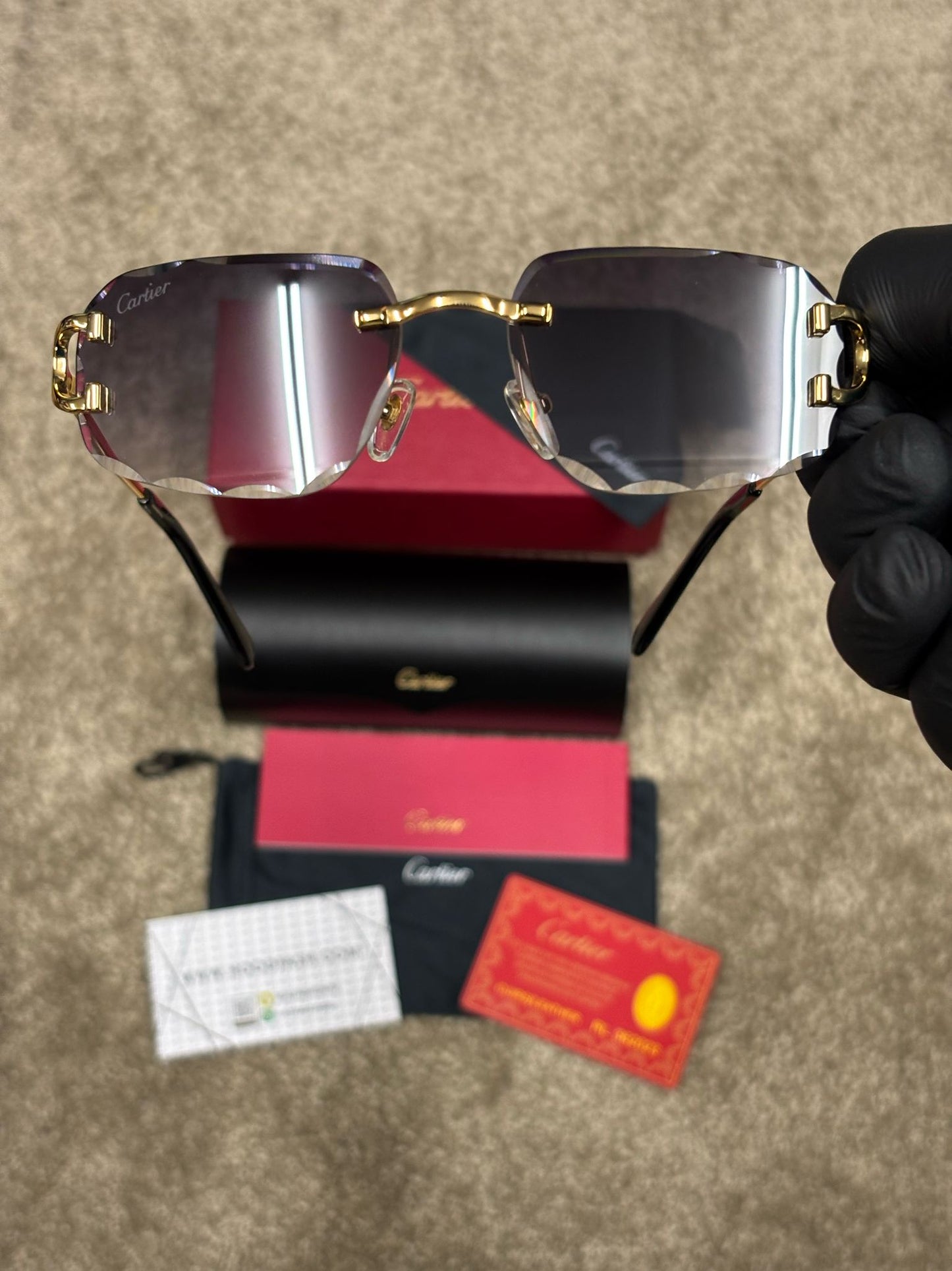 Cartier Zonnebril C-Cut - Zwart