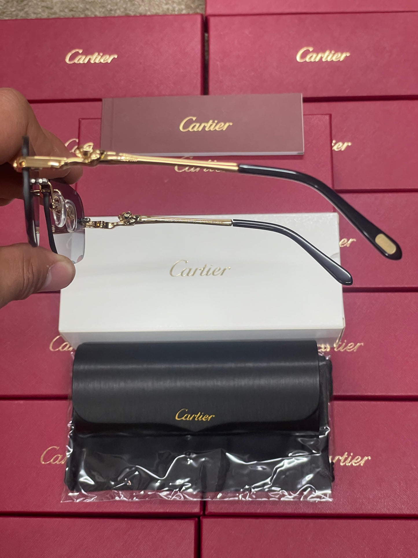 Cartier Panther Zonnebril - Black Glasses