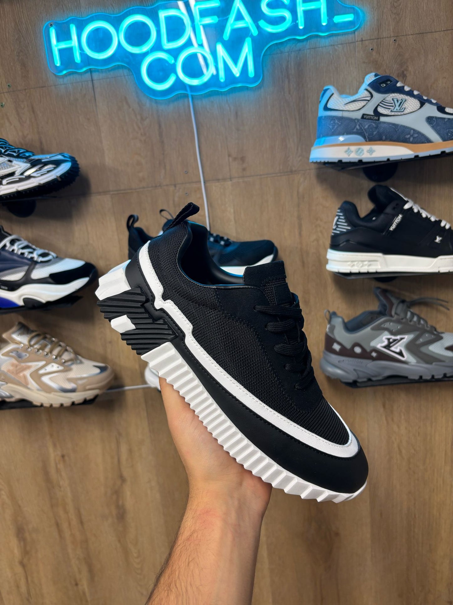 Hermes Bouncing Sneakers - Black & White