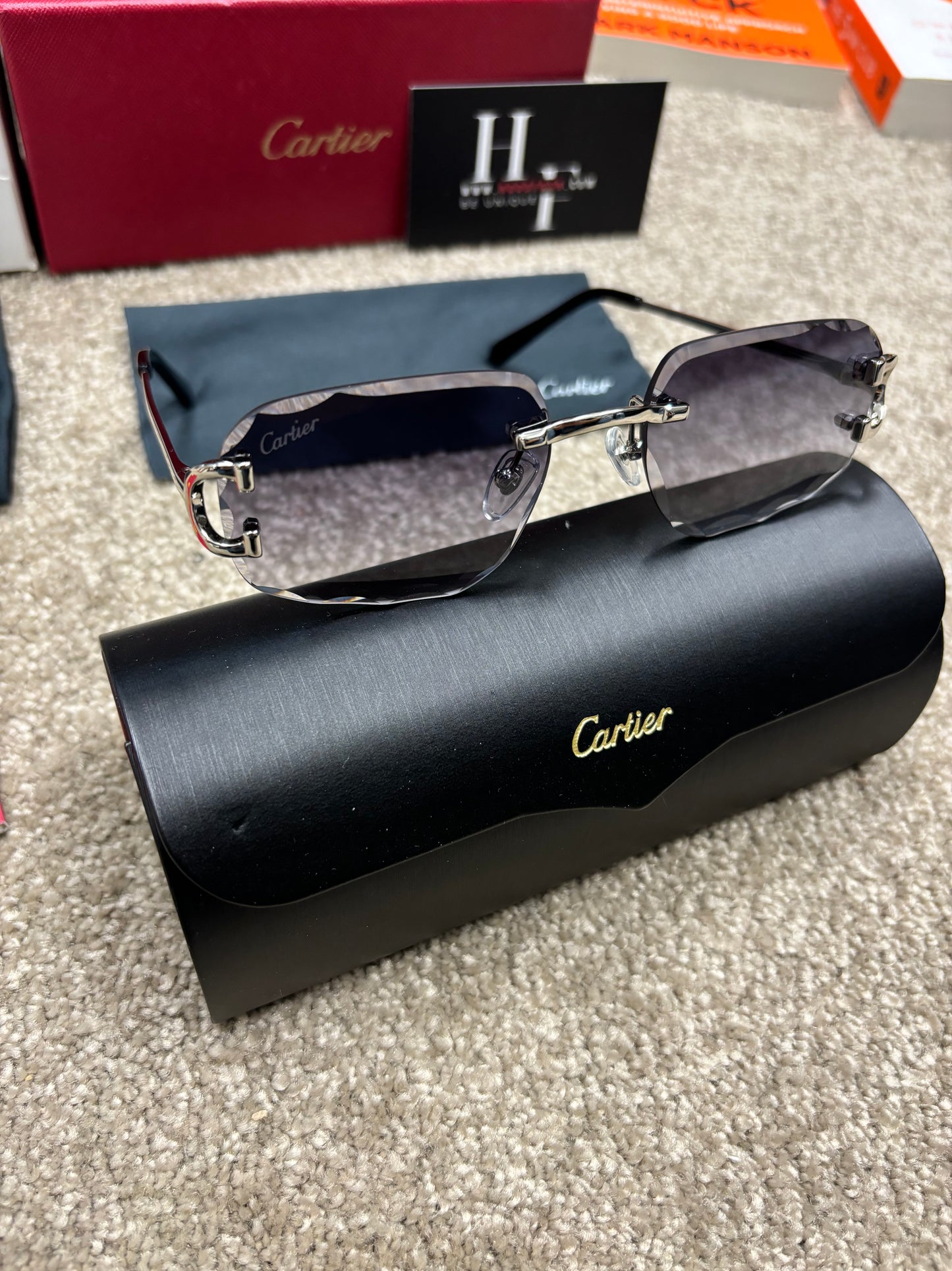 Cartier zonnebril C-Cut - Zilver