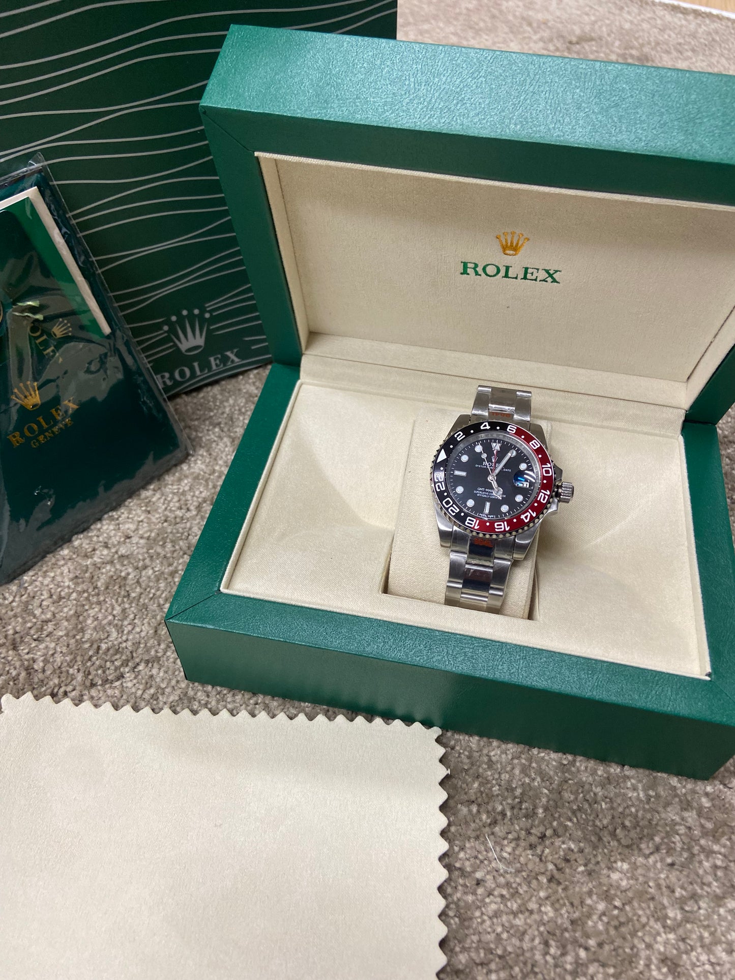Rolex Oyster Perpetual Date - Red & Black