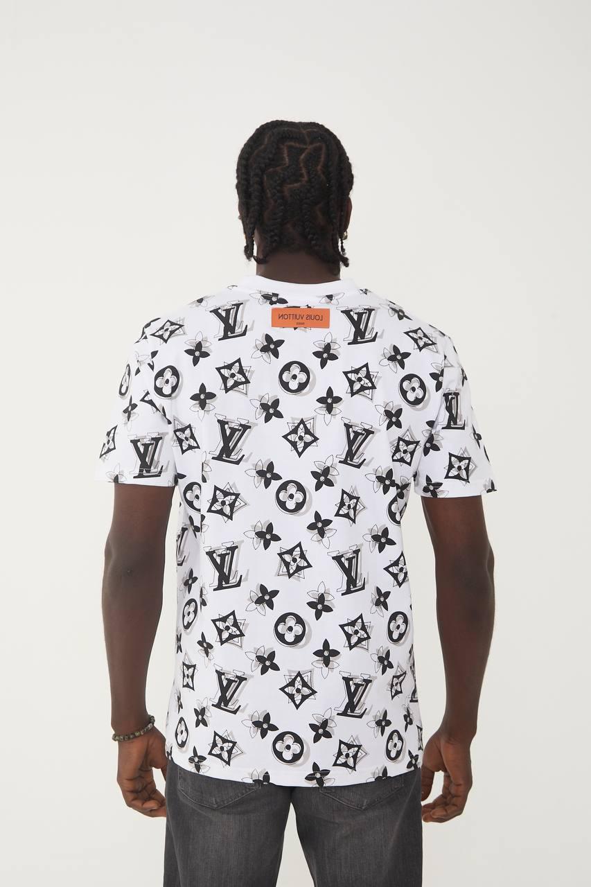 Louis Vuitton Monogram White Black Shirt