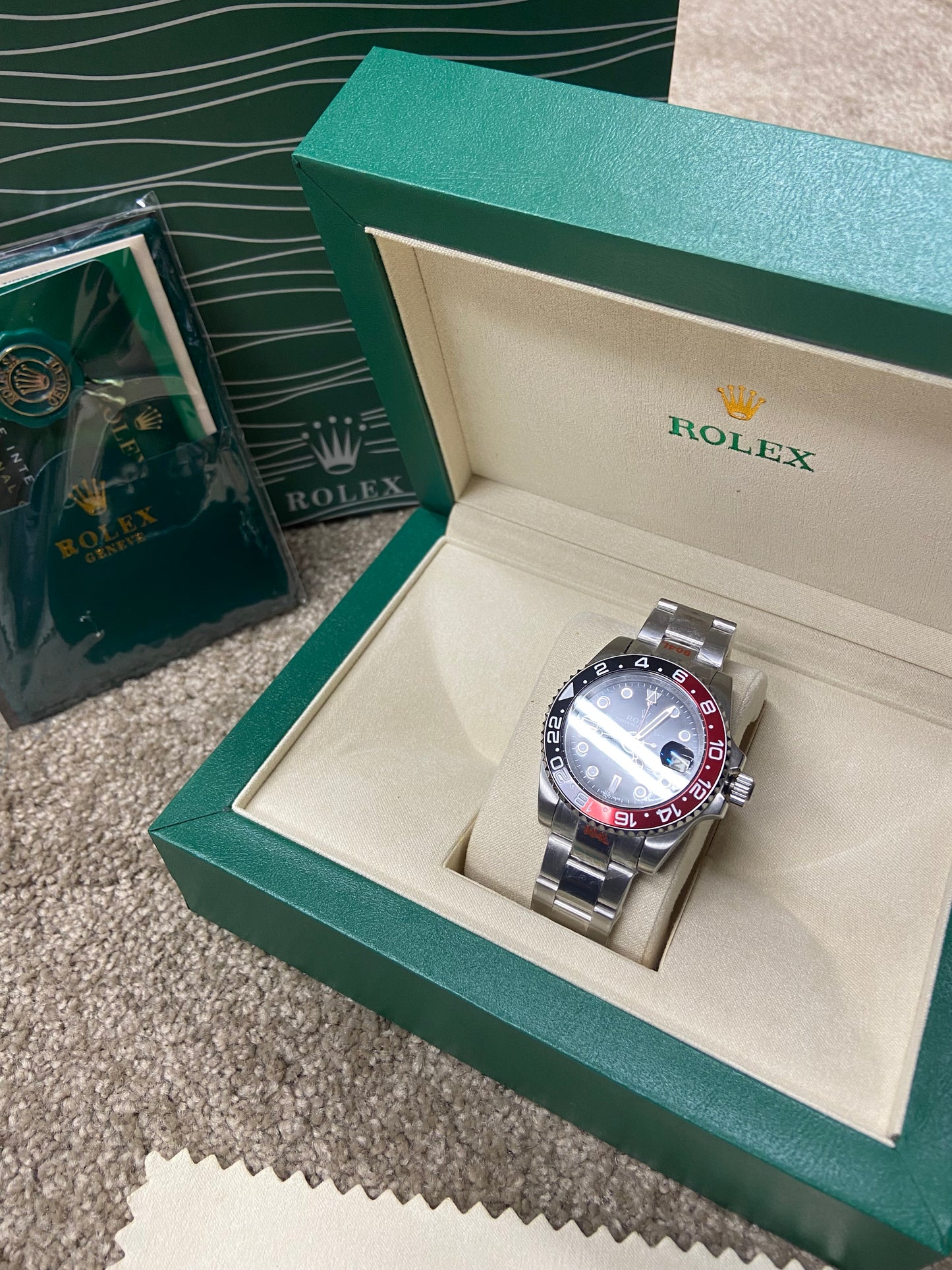 Rolex Oyster Perpetual Date - Red & Black