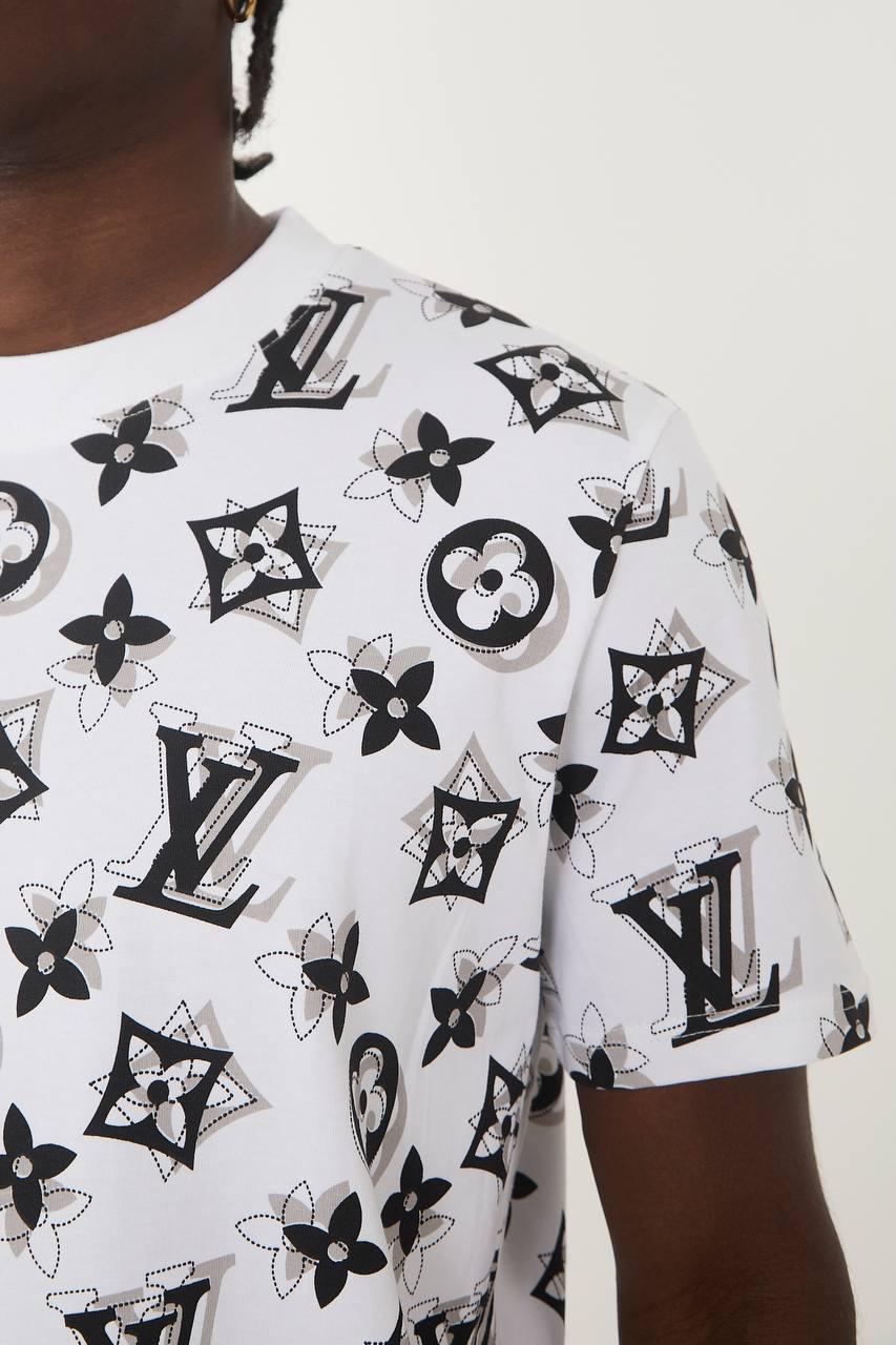 Louis Vuitton Monogram White Black Shirt