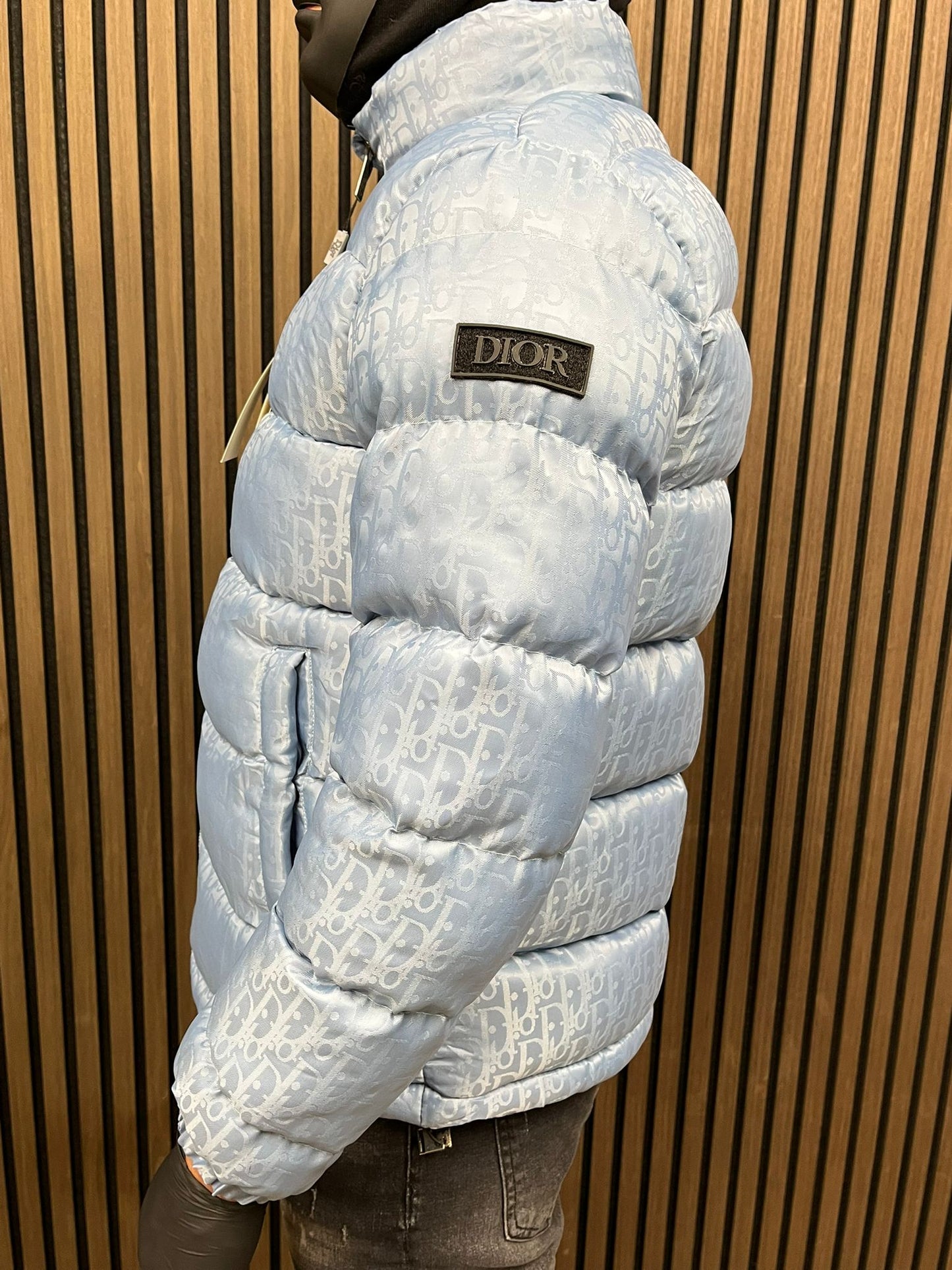 Dior Oblique Winter Jas - Light Blue