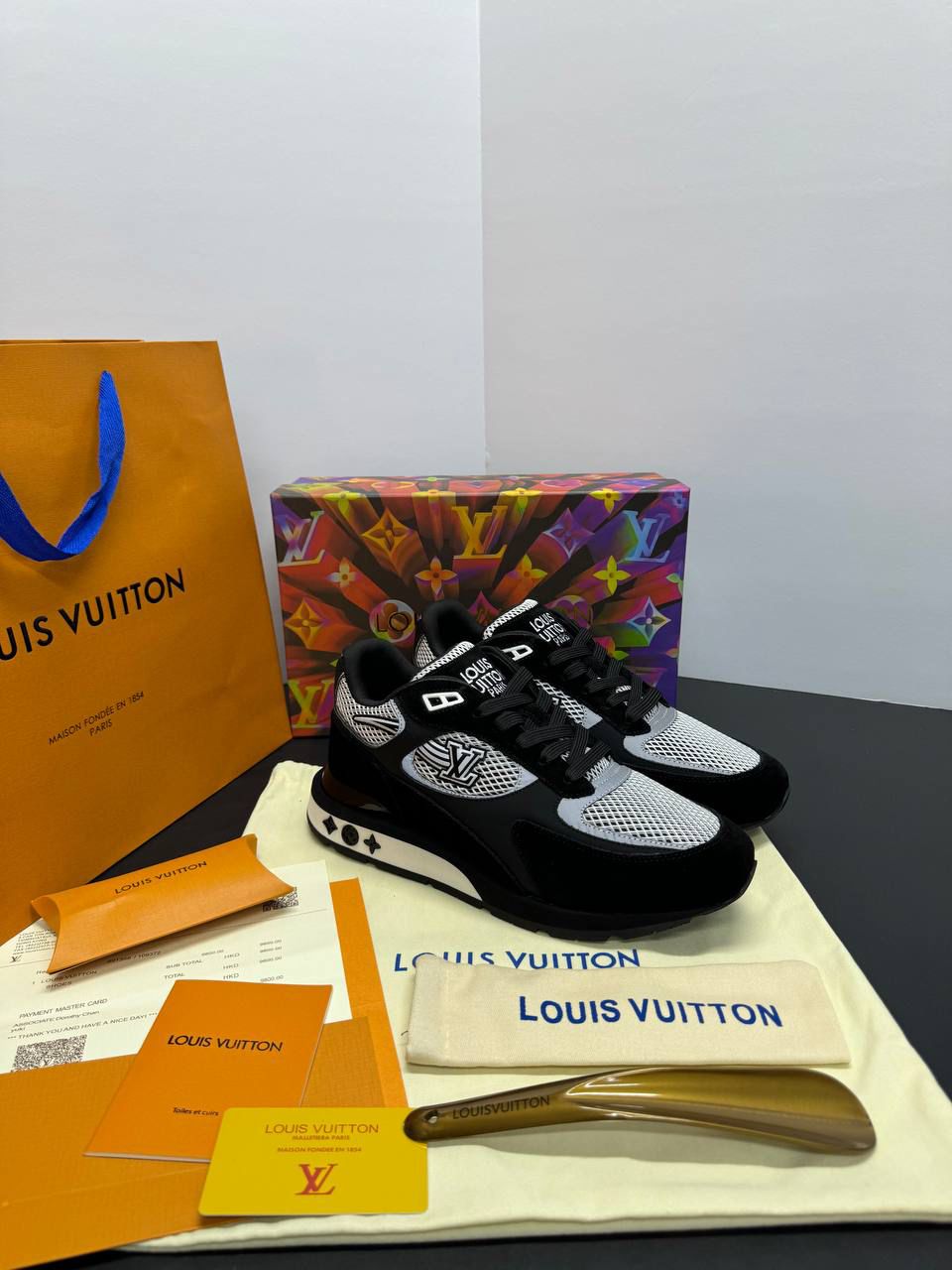 Louis Vuitton Run Away Sneakers - Black White