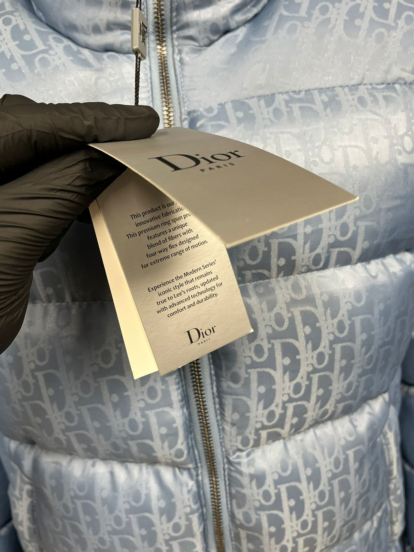 Dior Oblique Winter Jas - Light Blue