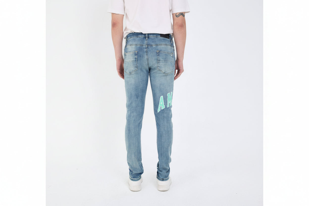 Amiri Jeans - Green Letters