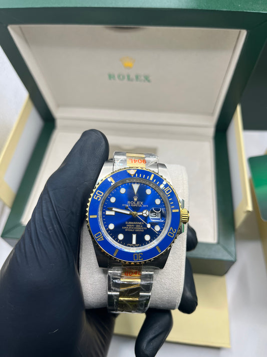 Rolex Oyster Perpetual Date Submariner Gold Silver