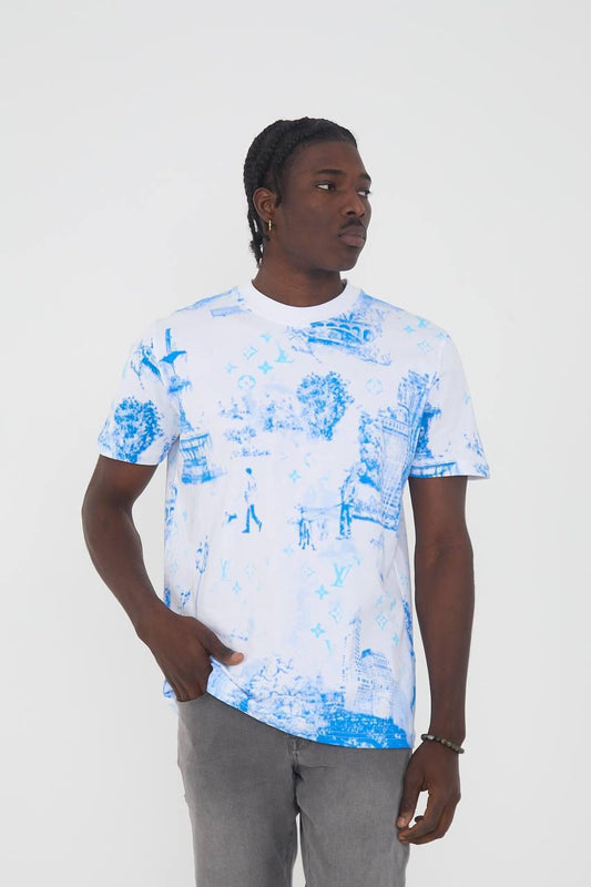 Louis Vuitton Blue Monogram Shirt