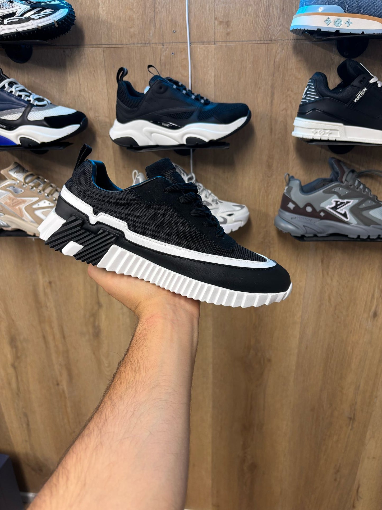 Hermes Bouncing Sneakers - Black & White