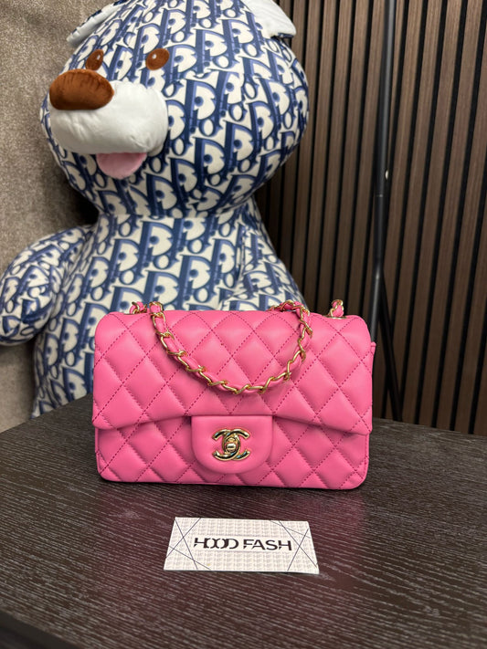 Chanel Flap Bag Middle- Pink