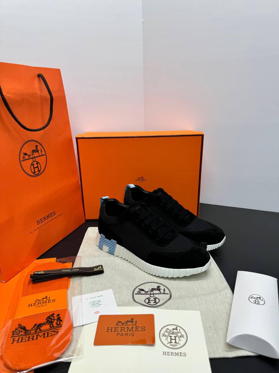 Hermes Bouncing Sneakers - Blue & Black