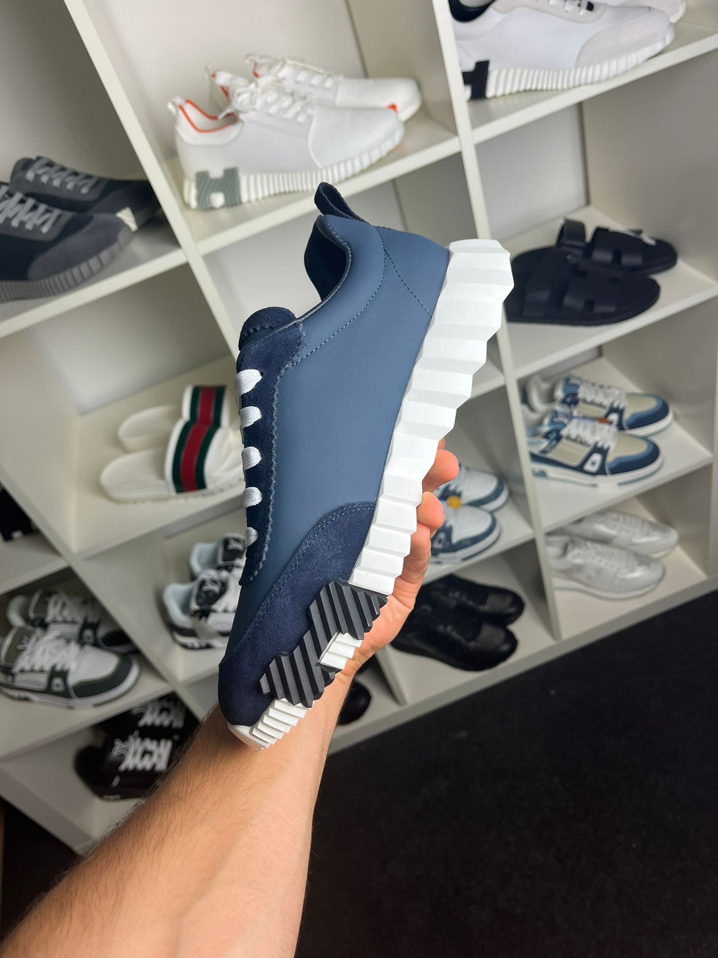 Hermes Bouncing Sneaker- Blue Orange