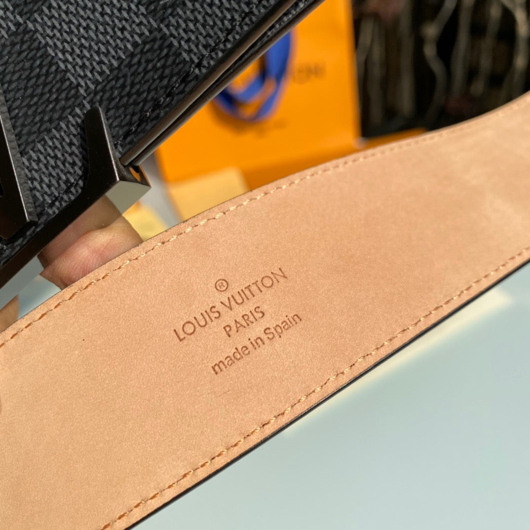 Louis Vuitton Blokken Riem- Zwart