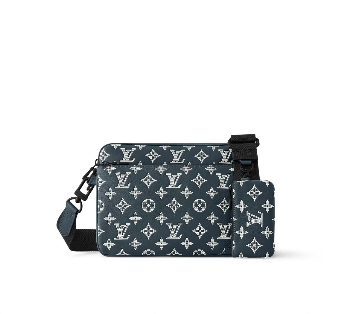 Louis Vuitton Trio Messenger Bag Monogram Shadow Black - High Quality