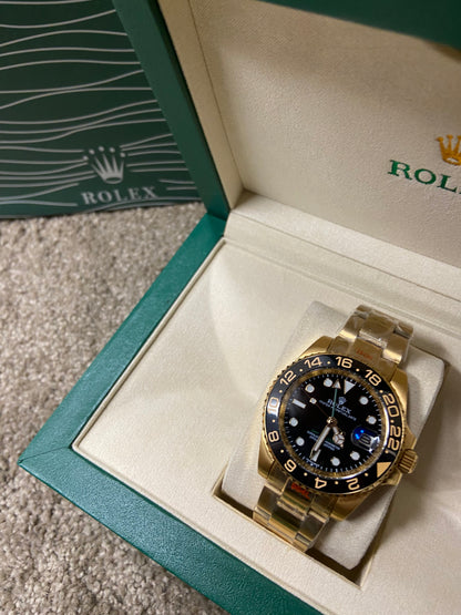 Rolex Oyster Perpetual Date - Gold & Black