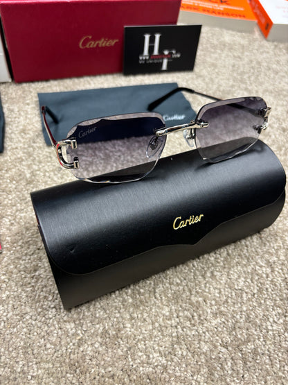 Cartier zonnebril C-Cut - Zilver