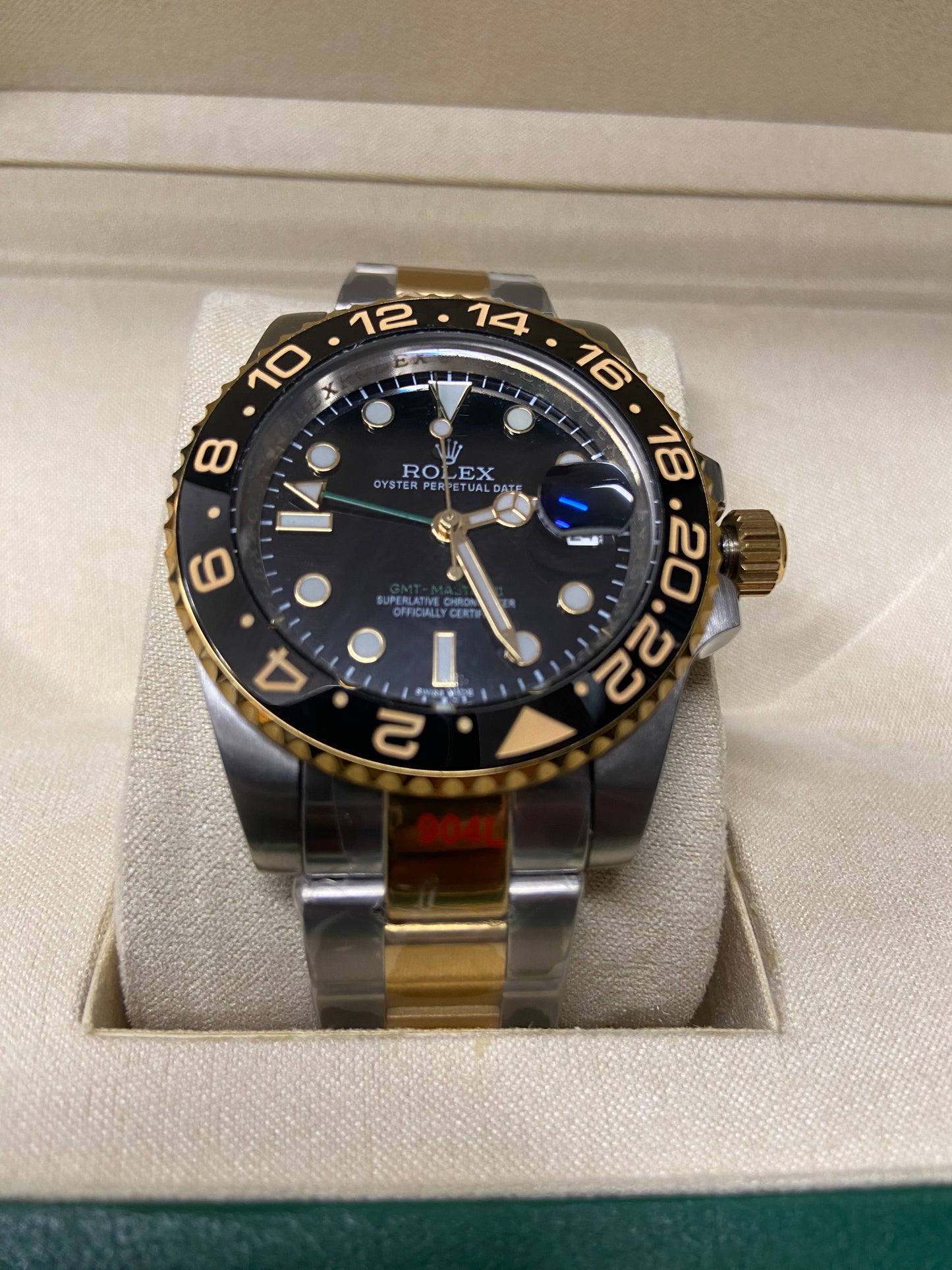 Rolex Oyster Perpetual Date - Silver & Gold & Black