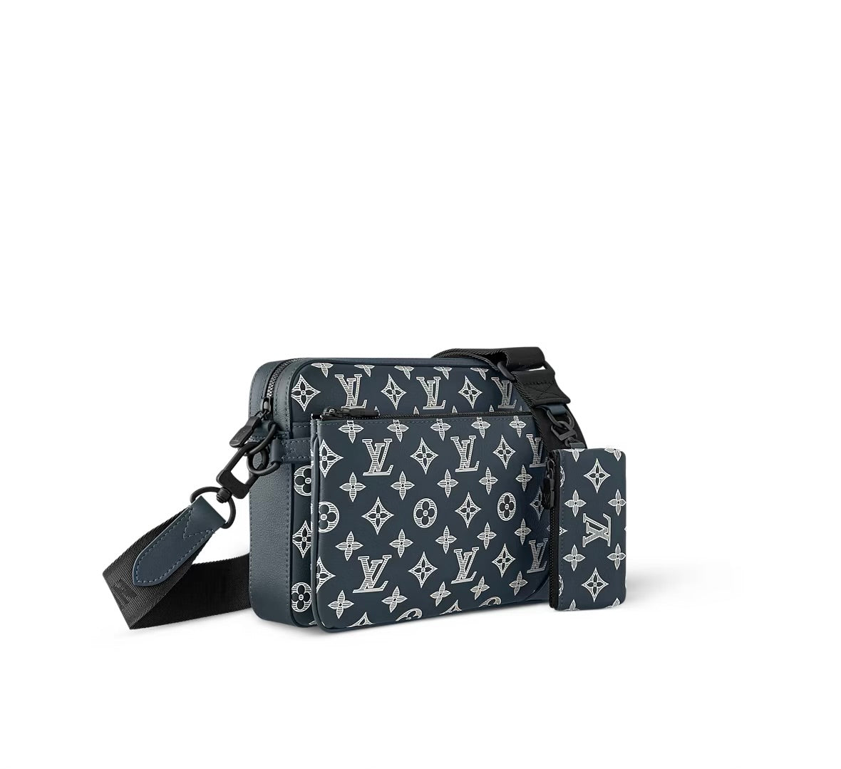 Louis Vuitton Trio Messenger Bag Monogram Shadow Black - High Quality