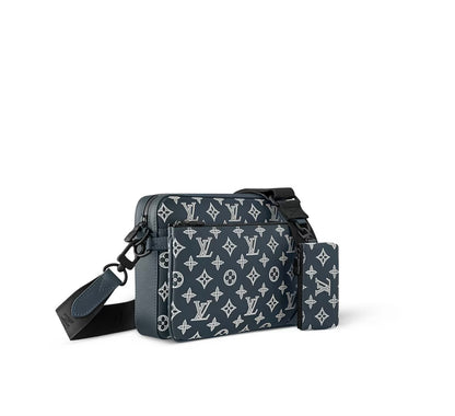 Louis Vuitton Trio Messenger Bag Monogram Shadow Black - High Quality
