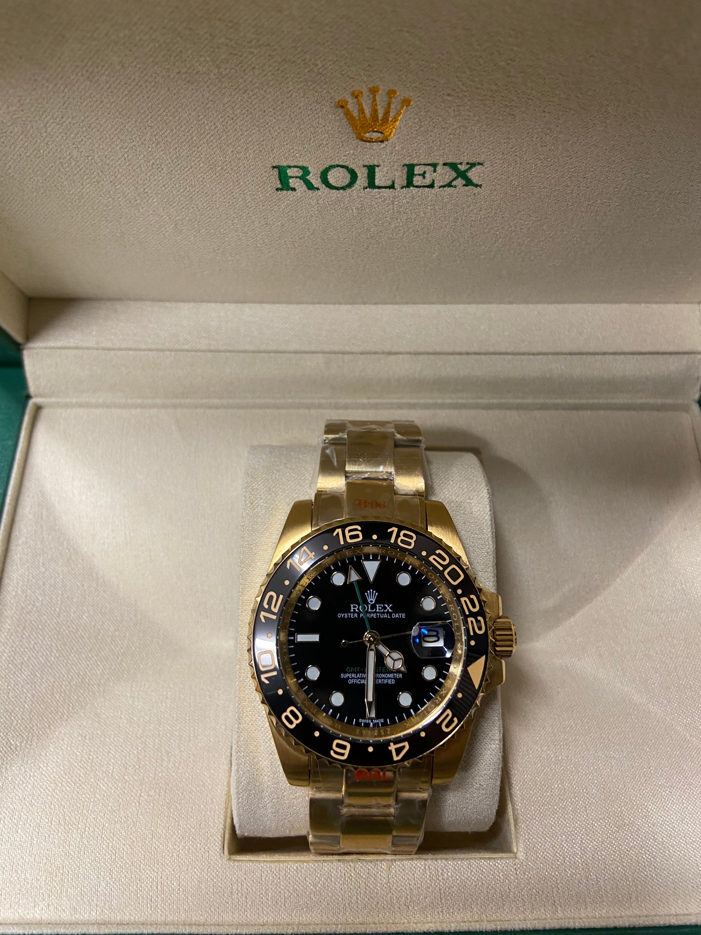 Rolex Oyster Perpetual Date - Gold & Black
