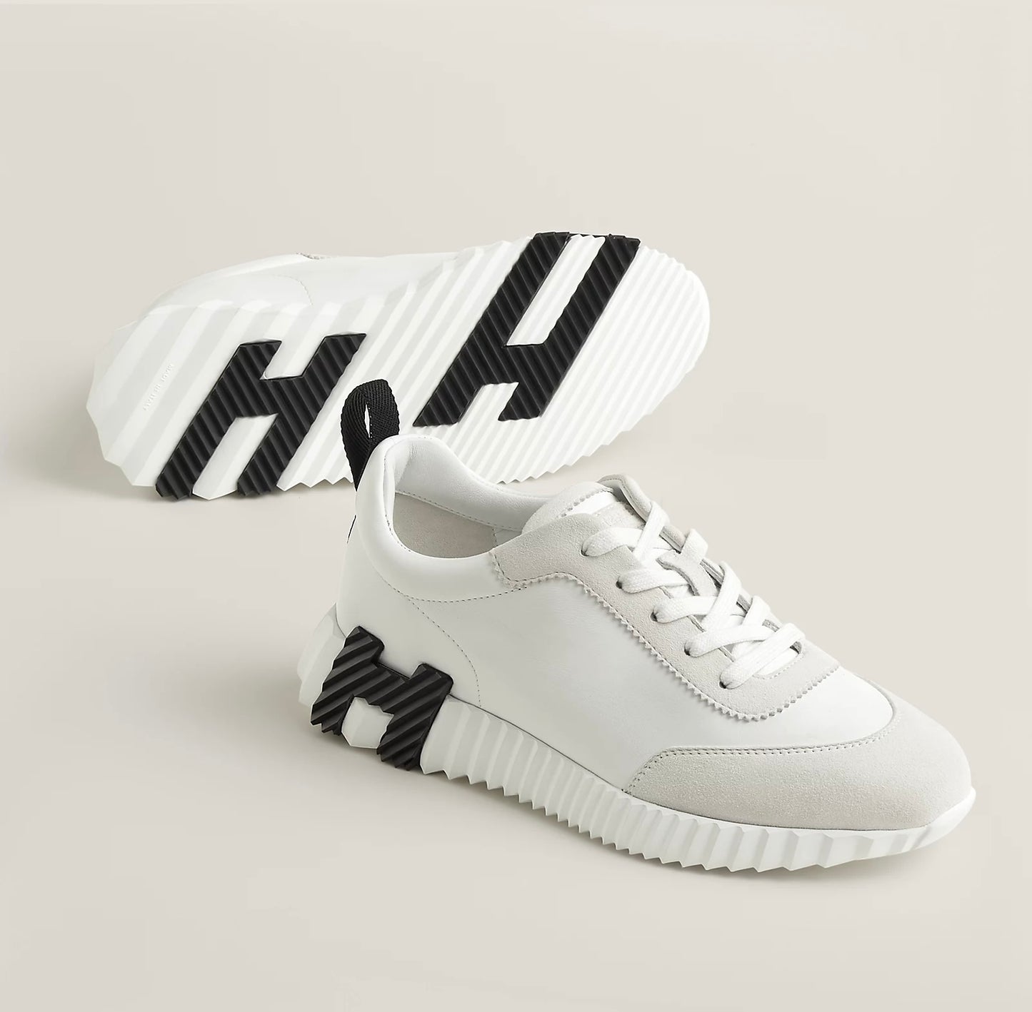 Hermes Bouncing Sneakers Leder- White