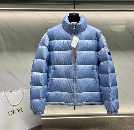 Dior Oblique Winter Jas -  Light Blue