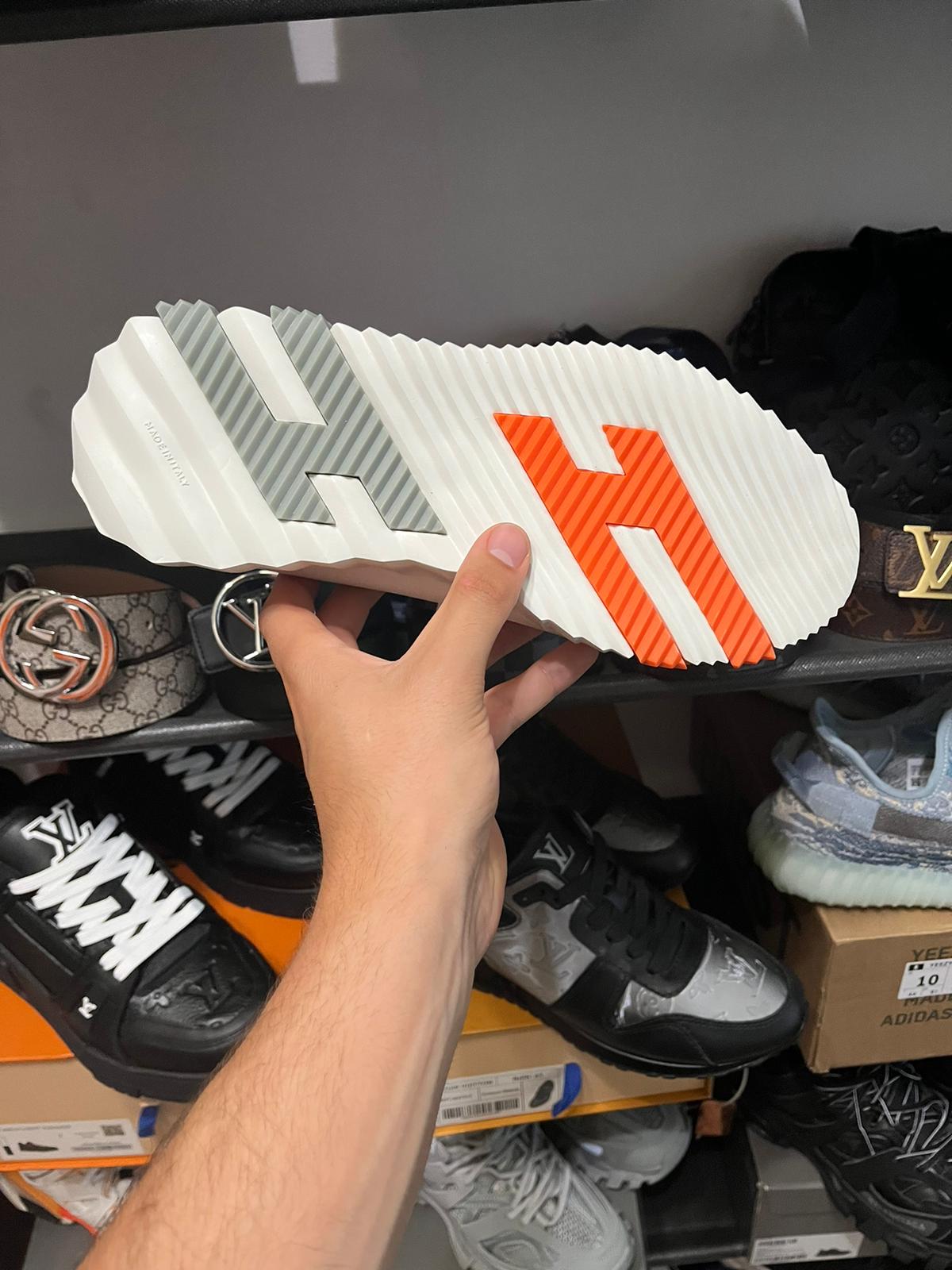 Hermes Bouncing Sneakers - Orange & White