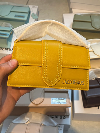 Jacquemus Le Bambino Mini Leather Tas - Yellow