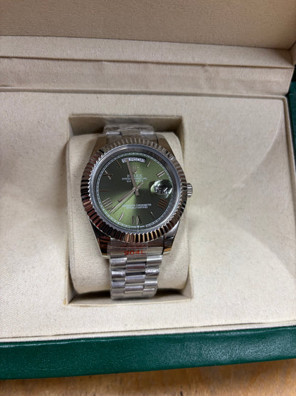 Rolex Oyster Perpetual  Day Date - Green With Roman Numbers