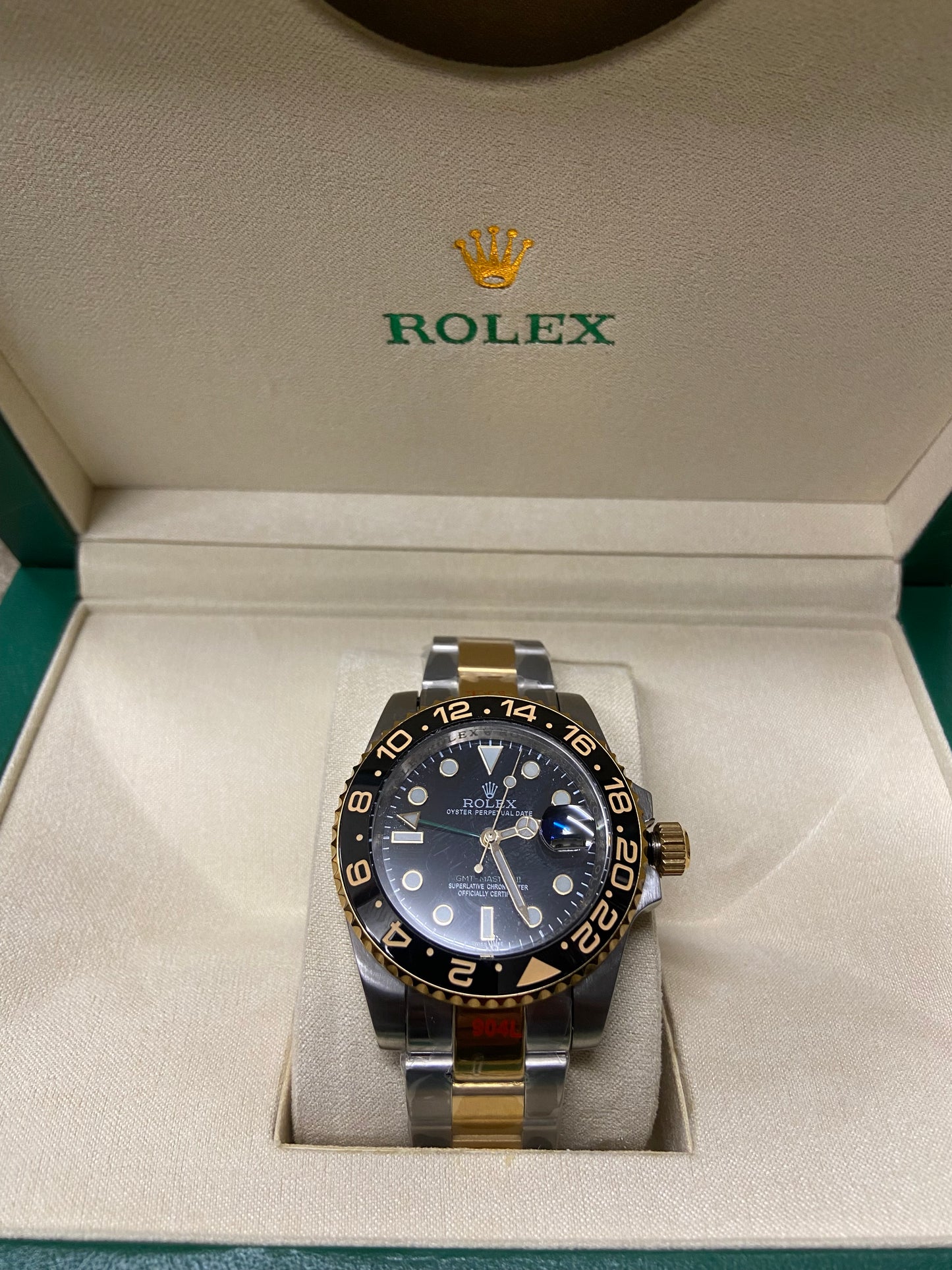 Rolex Oyster Perpetual Date - Silver & Gold & Black