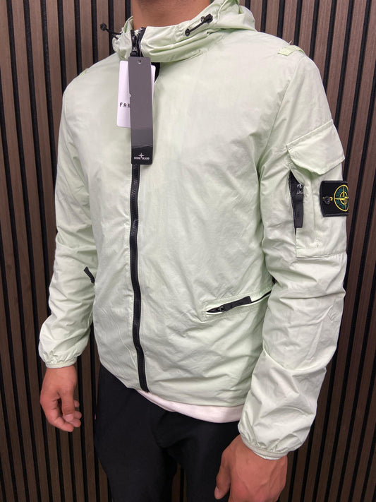 Stone Island Zip Up Windbreaker Zomerjas -Mint