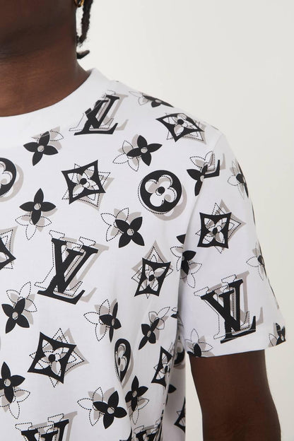 Louis Vuitton Monogram White Black Shirt