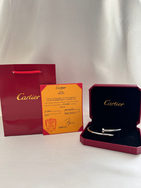 Cartier Juste un Clou Stijl Armband - 18K Witgoud Plated Staal