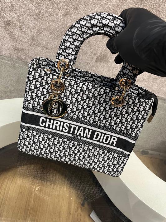 Dior Middle Sized Lady D Lite Bag - Oblique