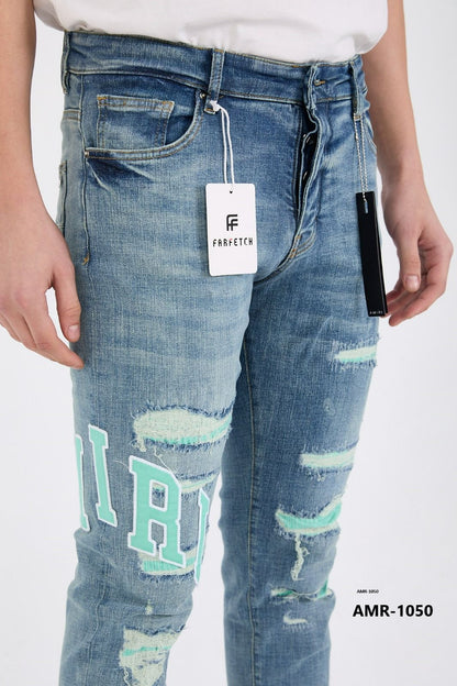 Amiri Jeans - Green Letters