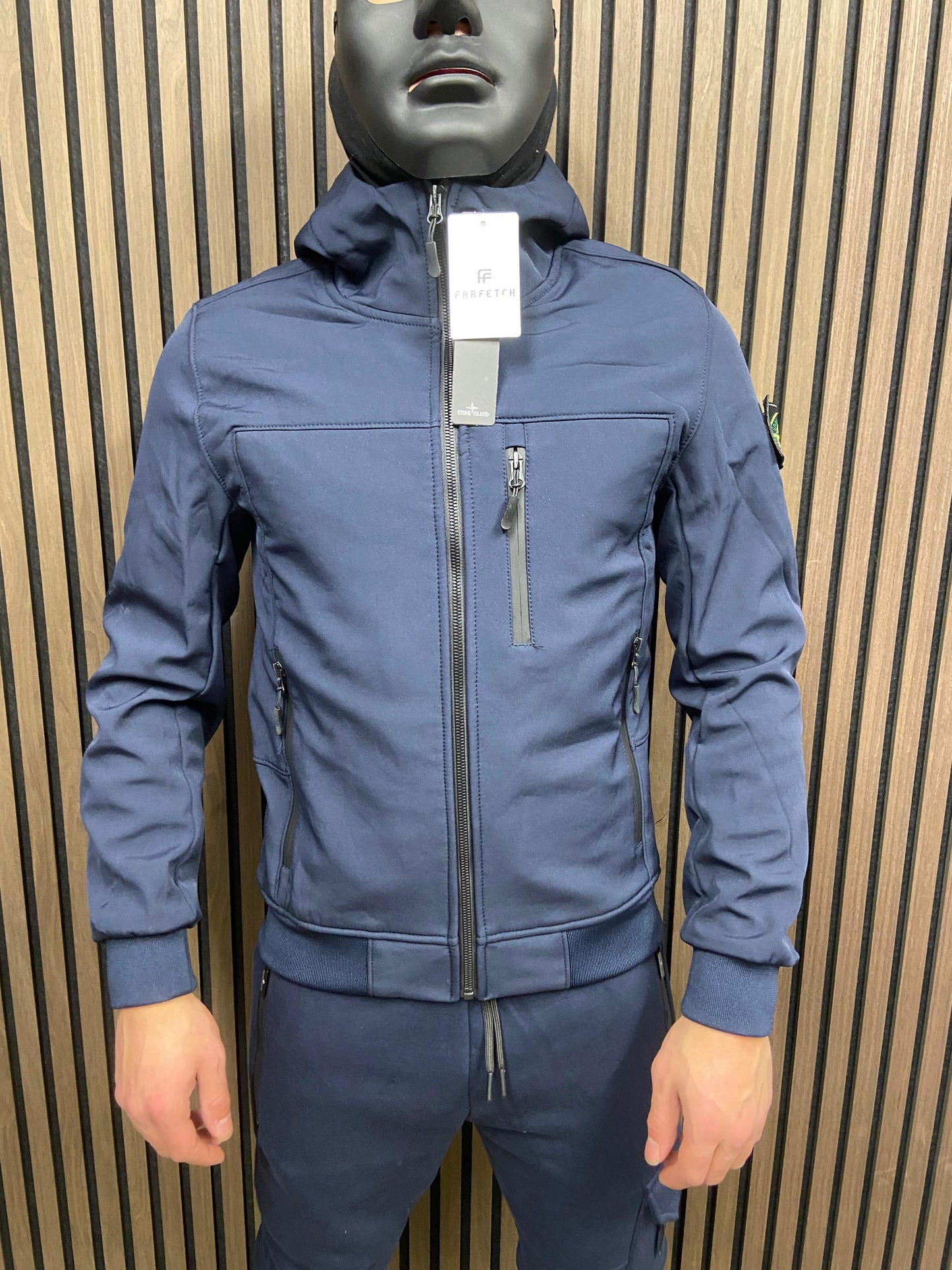 Stone Island Soft Shell Tussen Jas - Navy
