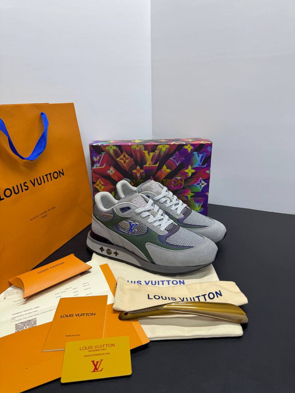 Louis Vuitton Run Away Sneakers - Grey Green
