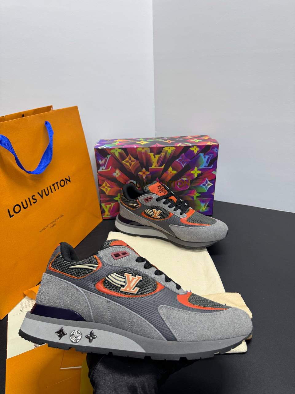 Louis Vuitton Run Away Sneakers - Exclusively Orange Detailed