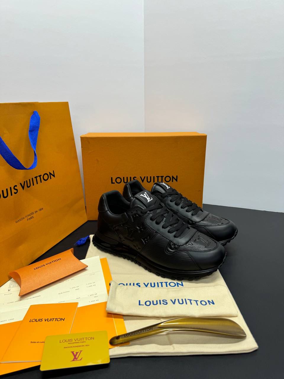 Louis Vuitton Run Away Sneakers - Black Leather