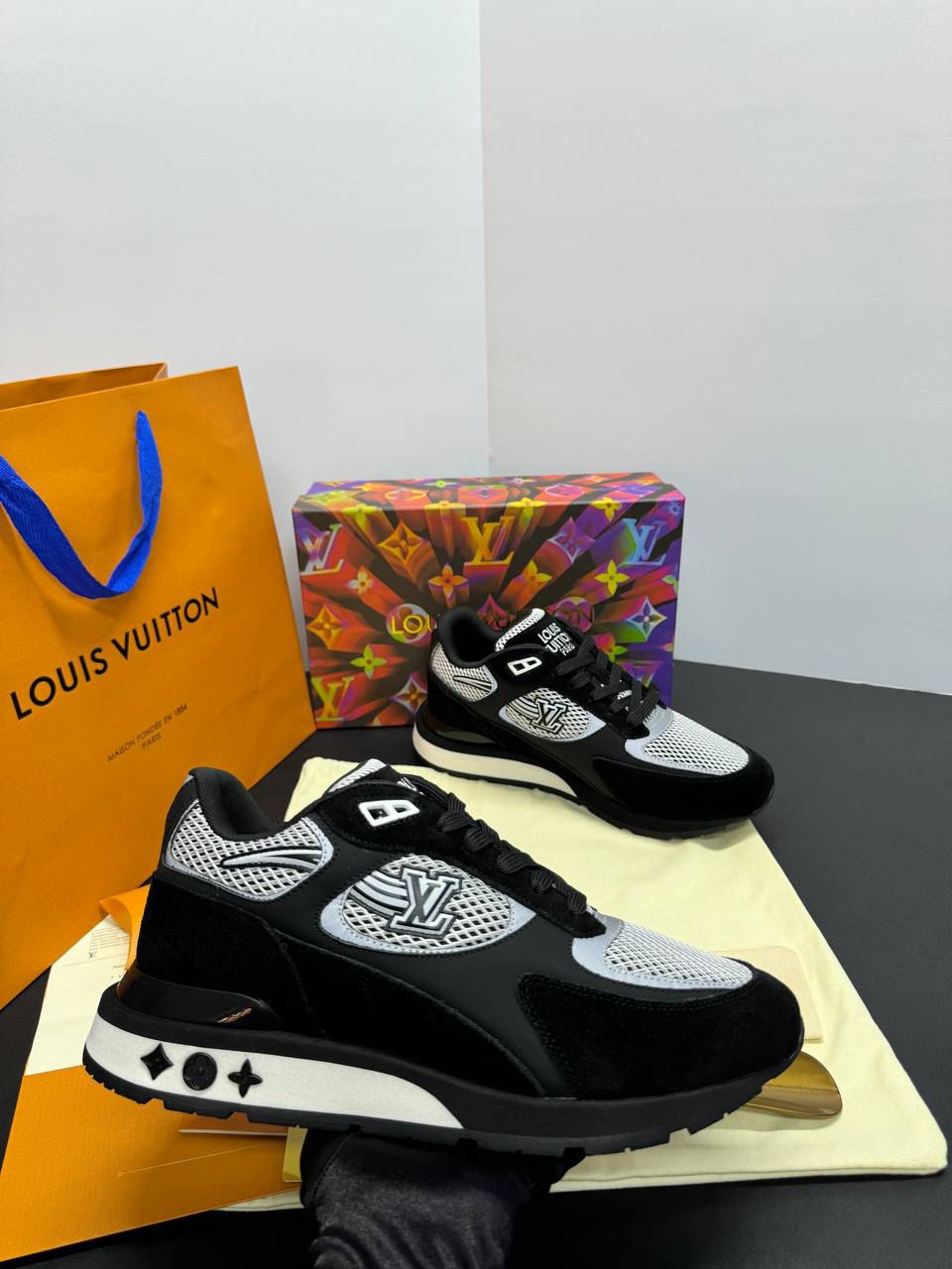 Louis Vuitton Run Away Sneakers - Black White
