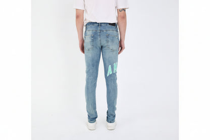 Amiri Jeans - Green Letters