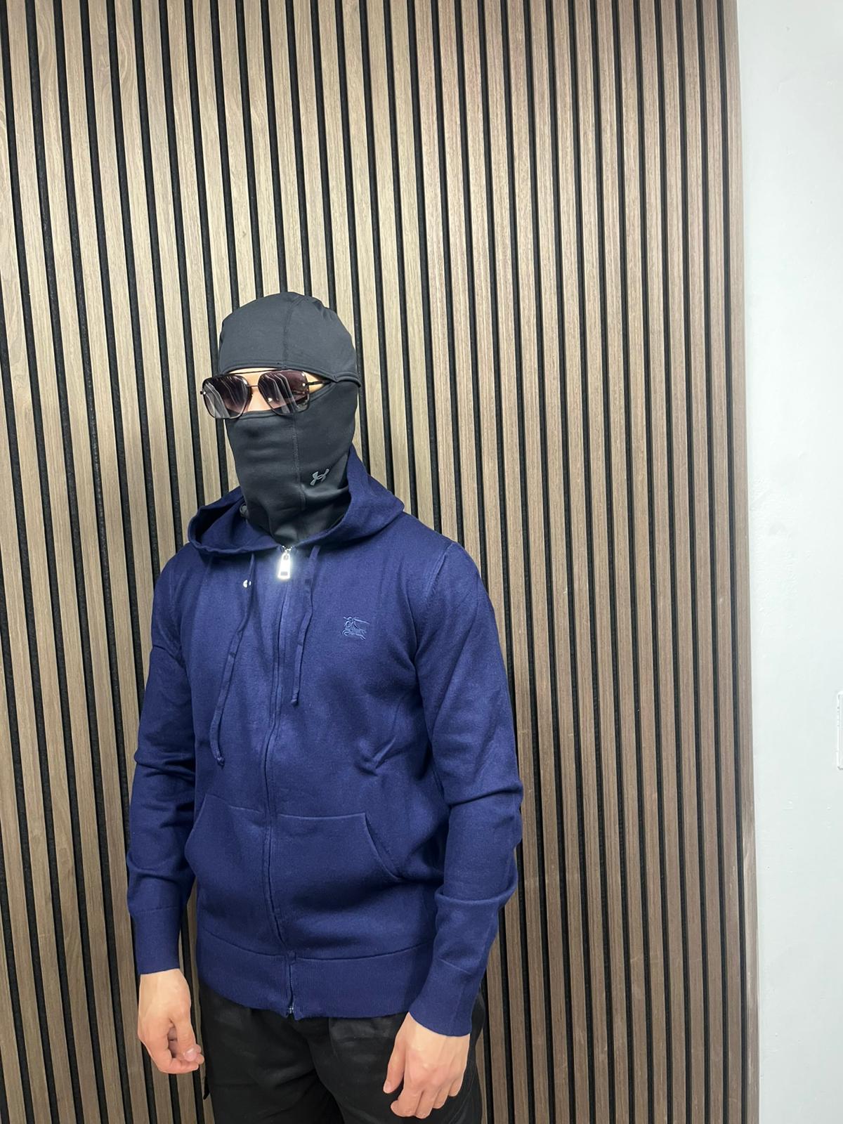 Burberry Cotton Blend Jersey - Navy