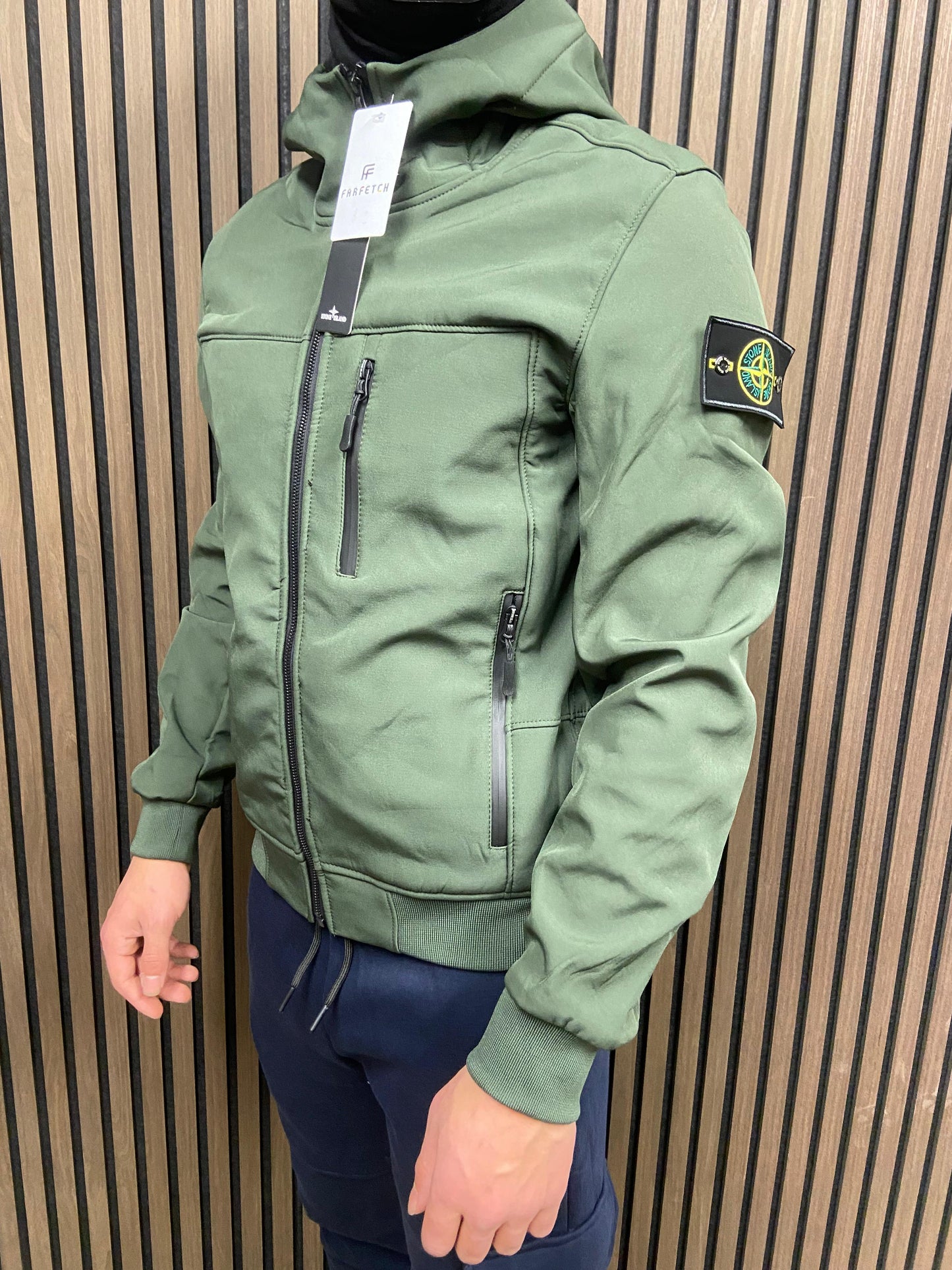 Stone Island Soft Shell Tussen Jas - Khaki