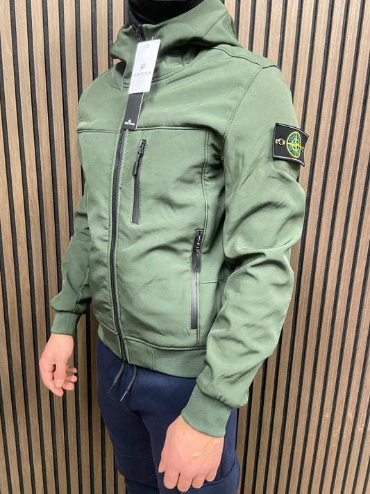 Stone Island Soft Shell Tussen Jas - Khaki