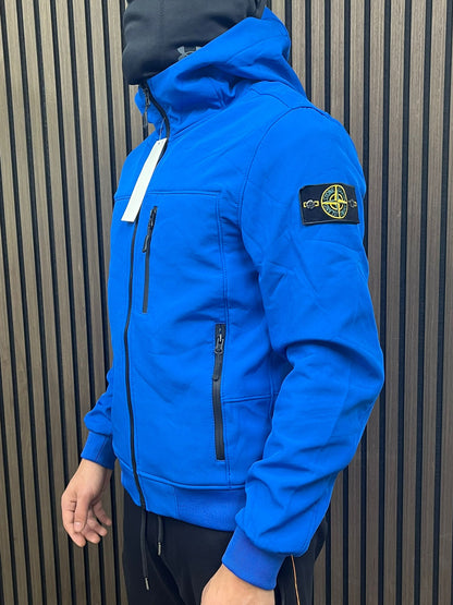 Stone Island Soft Shell Tussen Jas - Blue